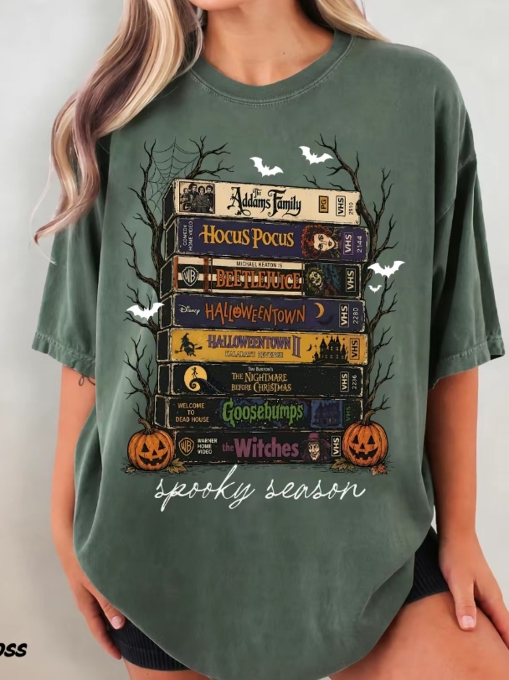 Moss Green "Spooky Season" Graphic Tee
